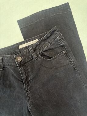 DKNY Jeans Womens 10 Black Wide Leg Jeans High Rise Stretch Denim Pants